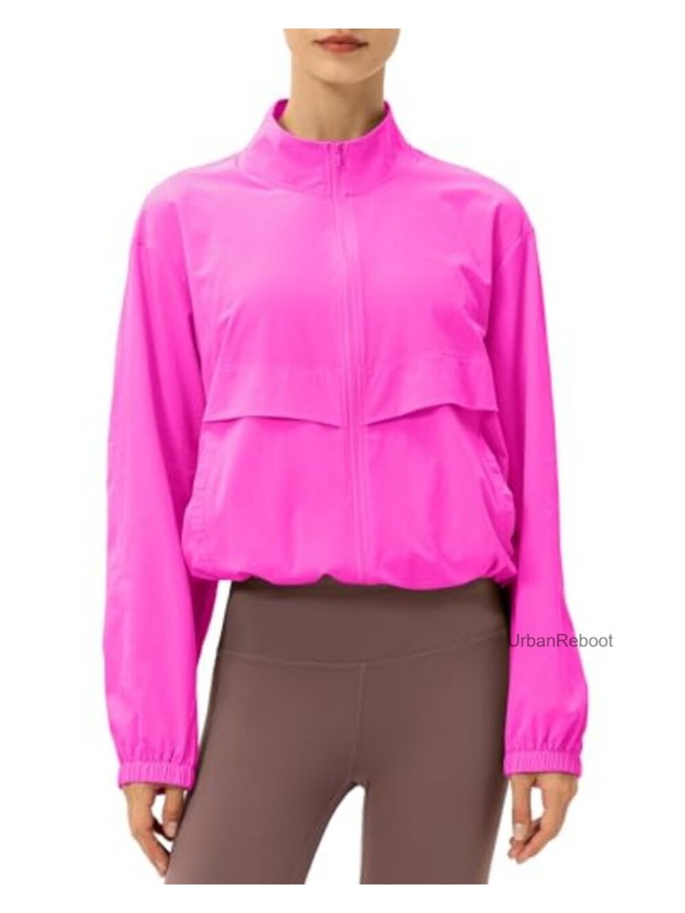 Women's Lightweight Nylon Spandex Athletic Jacket Sun Protection Windbreaker